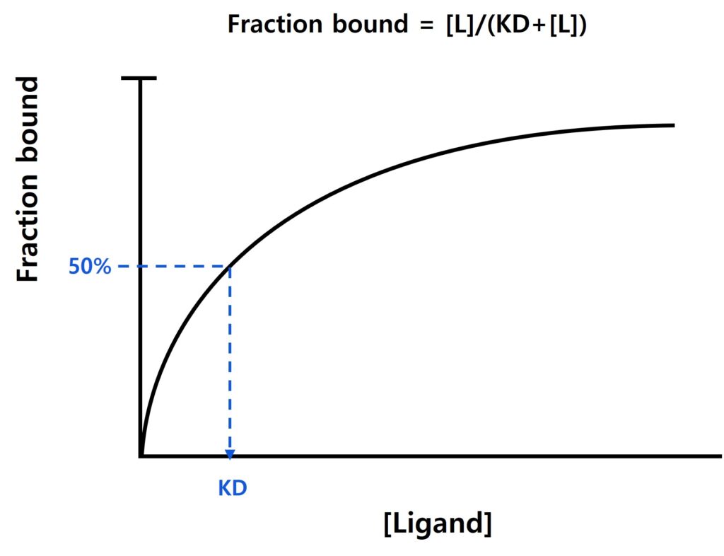 리셐터-리간드 binding-fraction bound