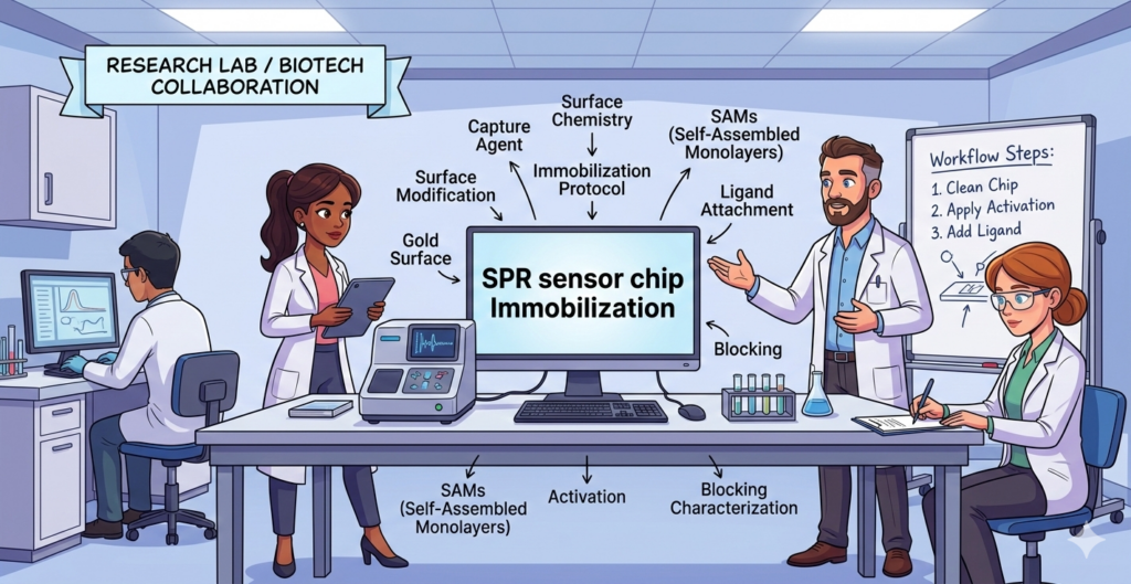 SPR 센서칩 고정화