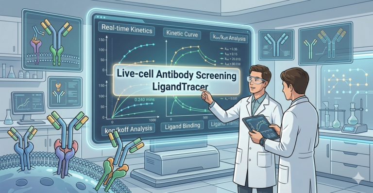 live cell 항체 스크리닝 ligandtracer