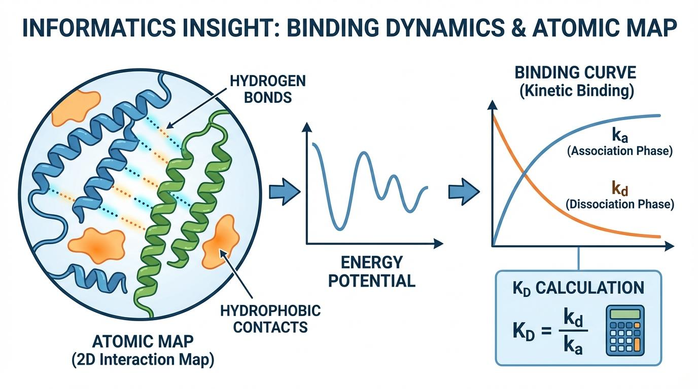 Interaction Map and Binding Energy Infographic