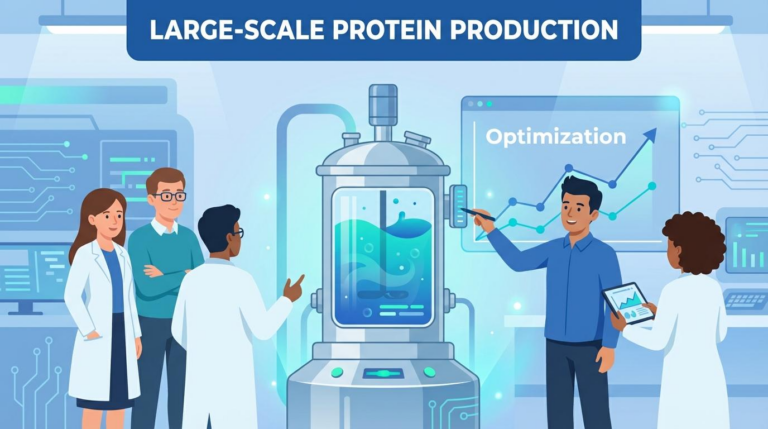 large scale protein production