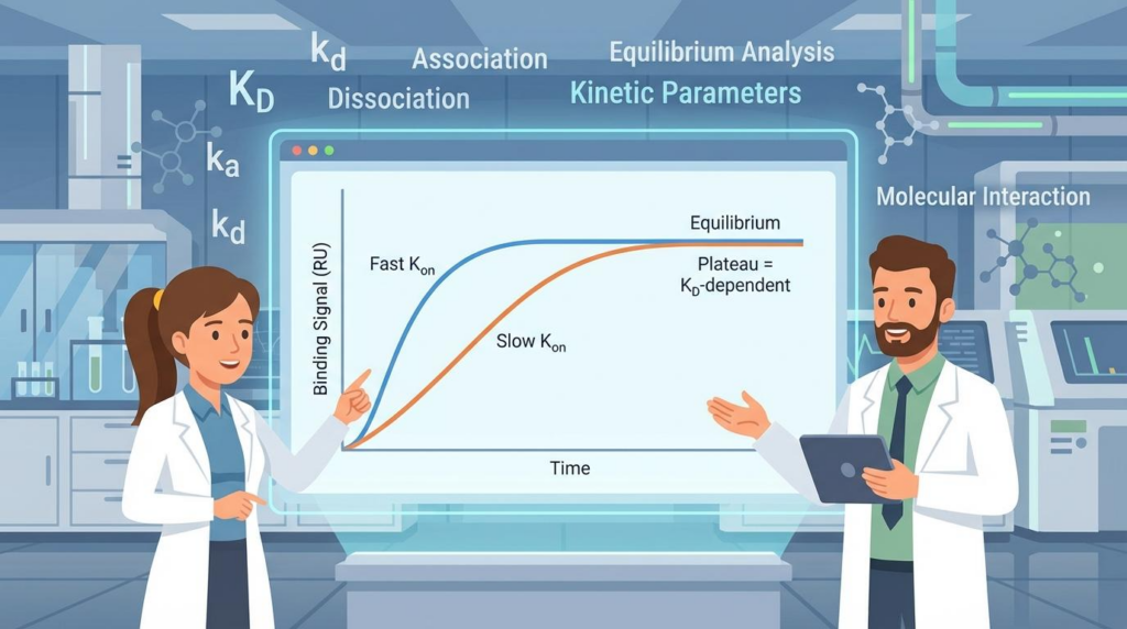 fast slow kon equilibrium