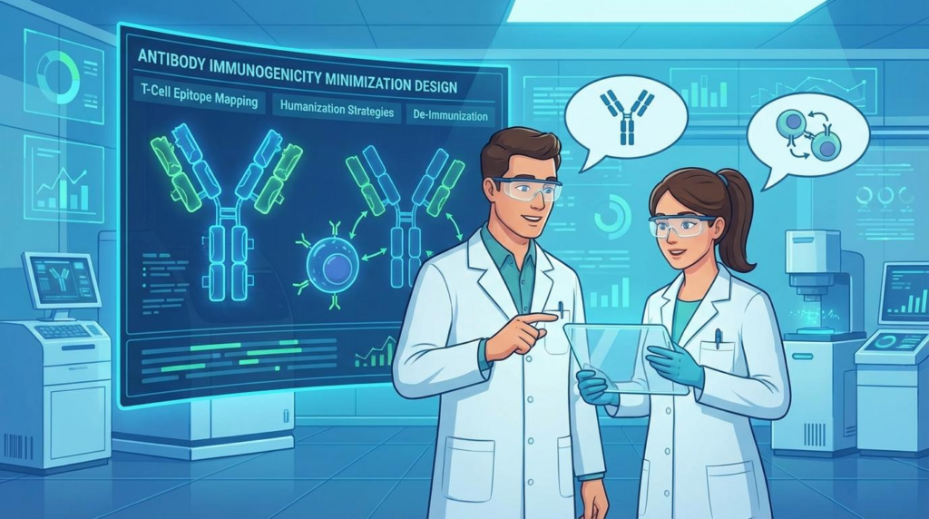 Antibody Immunogenicity Minimization Design