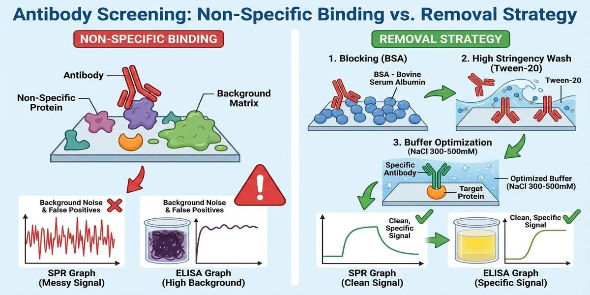 비특이적 결합과 데이터 신뢰도 비교 인포그래픽