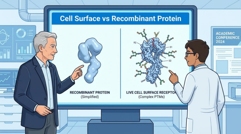 cell surface vs recombinant protein
