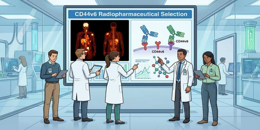 CD44v6 radiopharmaceutical selection