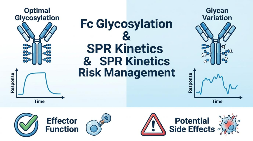 Fc glycosylation SPR kinetics
