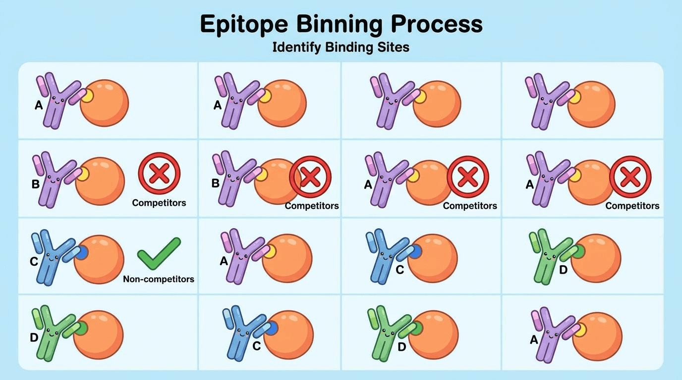 Epitope Binning Process Matrix