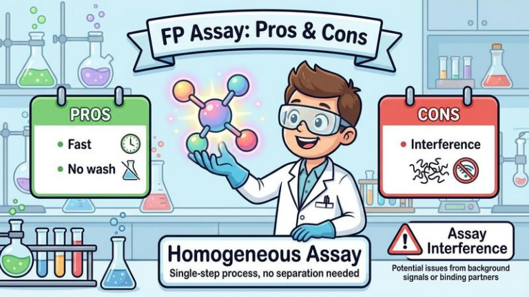 FP assay pros cons