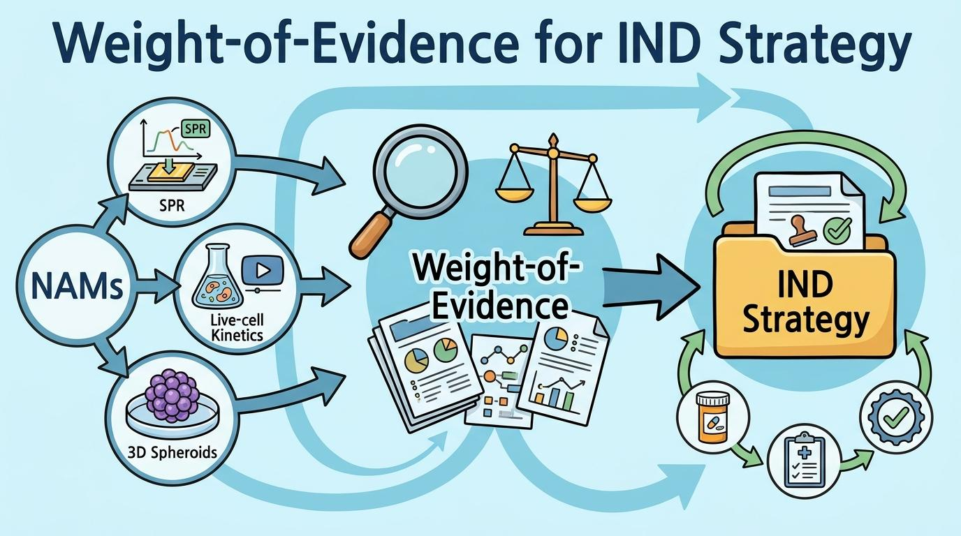 IND 제출을 위한 비임상 데이터 전략 인포그래픽