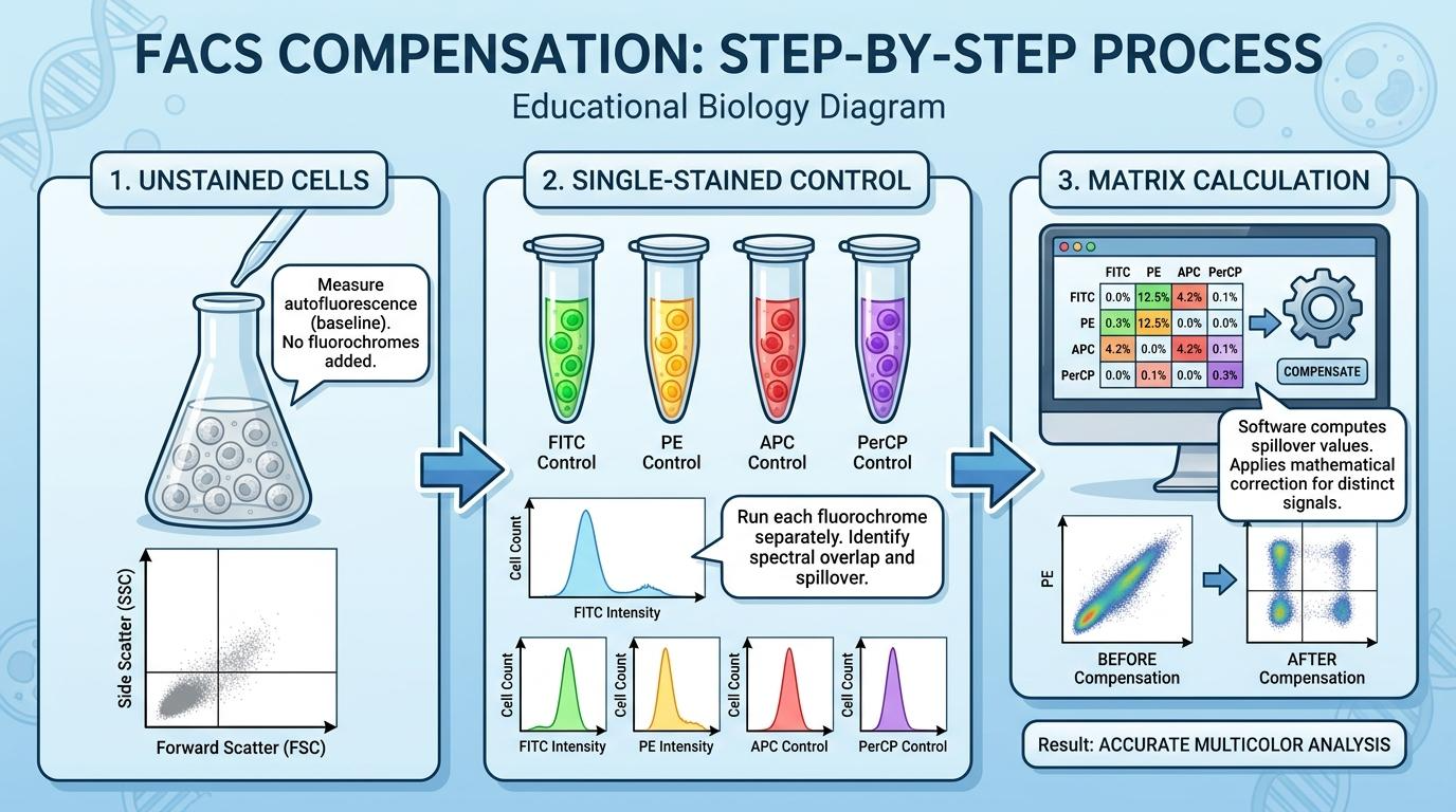 FACS Compensation Process Infographic