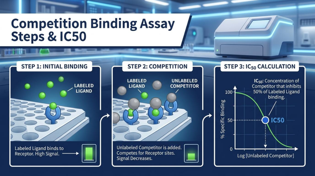 competiton binding assay steps IC 50