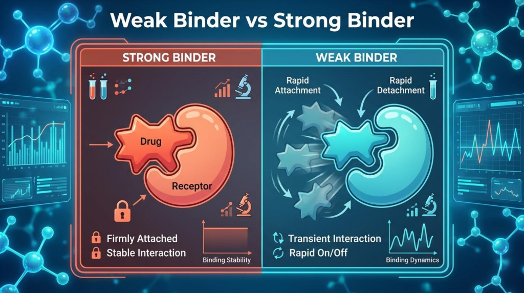 weak binder vs strong binder