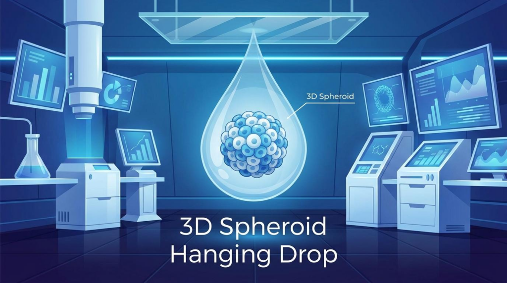 3d spheroid haning drop