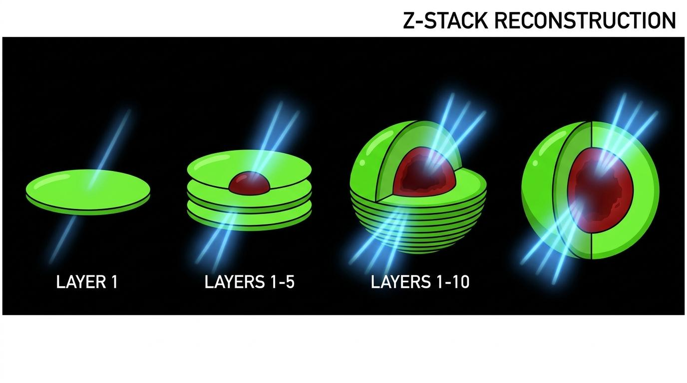 Z-stack 광학 절편 원리 모식도