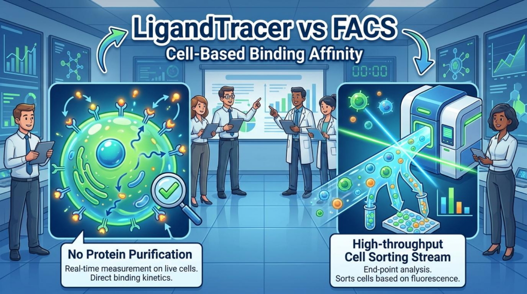 ligandtracer vs facs cell-based binding affinity