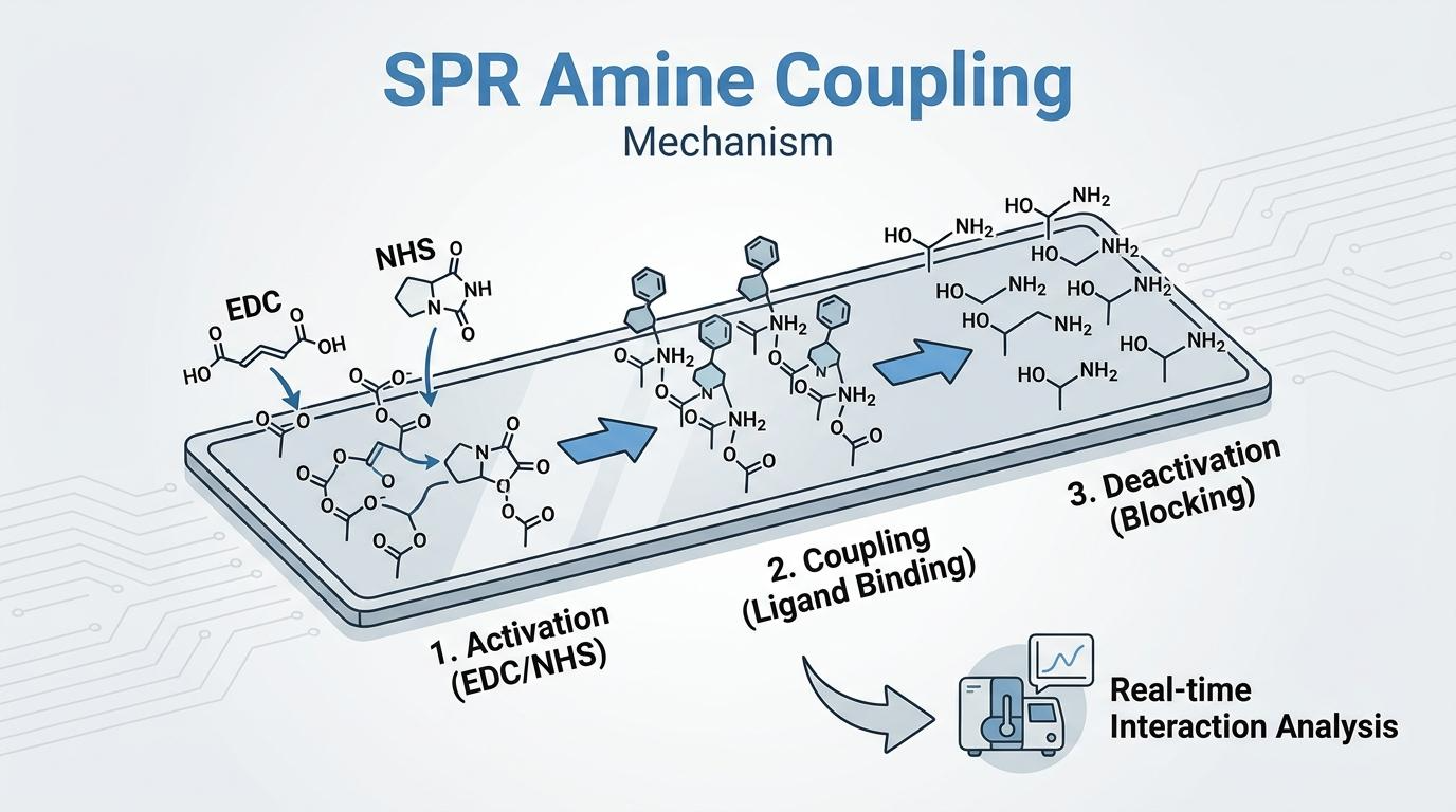SPR Amine Coupling 메커니즘