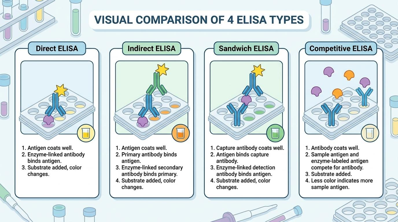 마이크로플레이트를 활용한 ELISA 분석 포맷의 종류