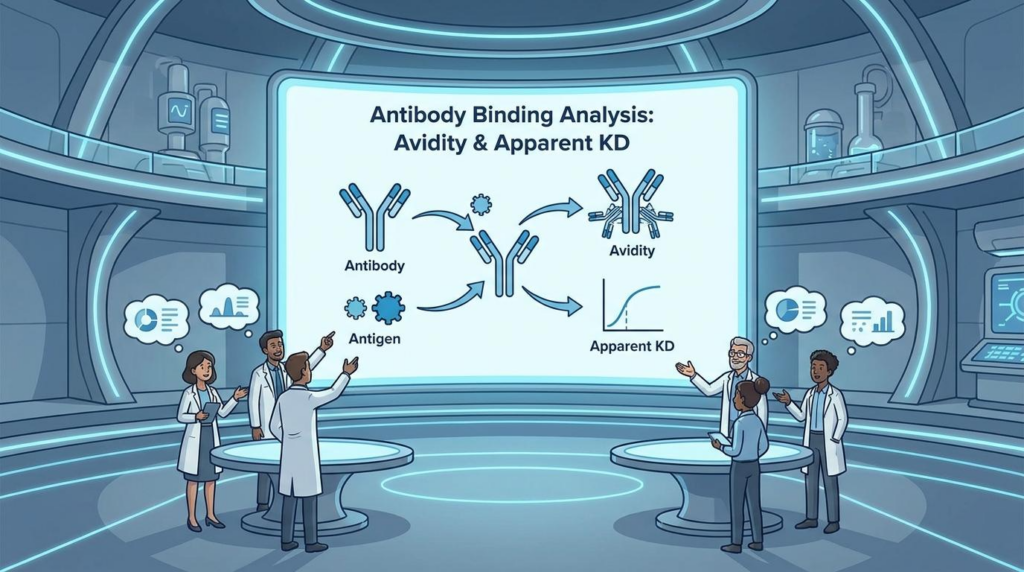 antibody binding analysis avidity apparent kd