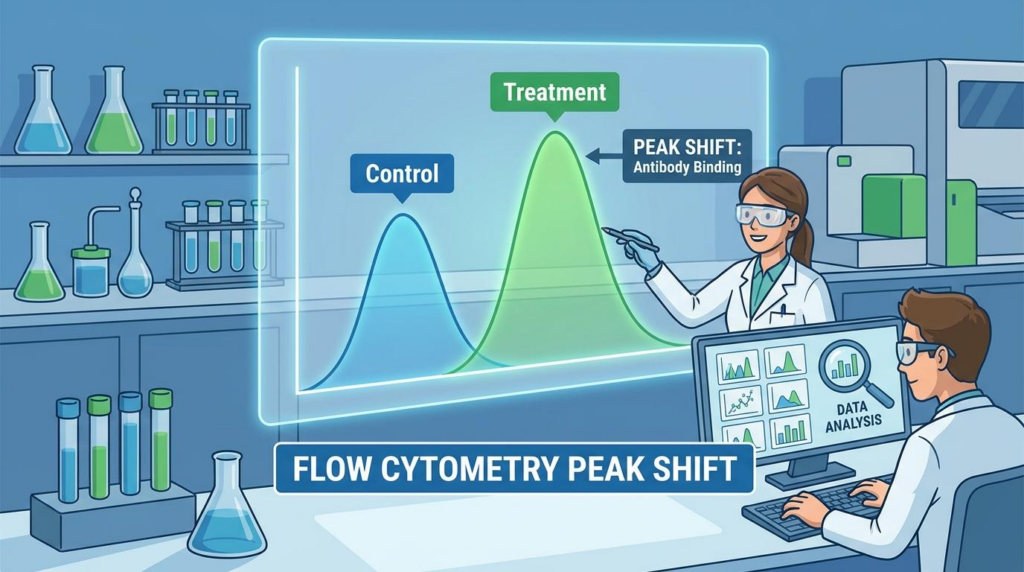 flow cytometry peak shift