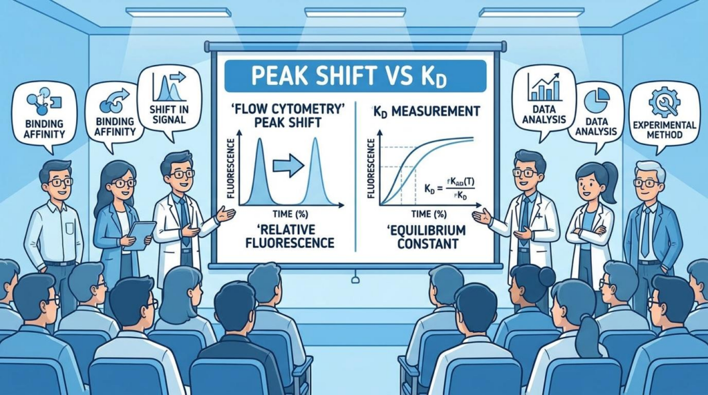 peak shift vs kd