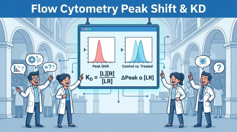 flow cytometry peak shift kd