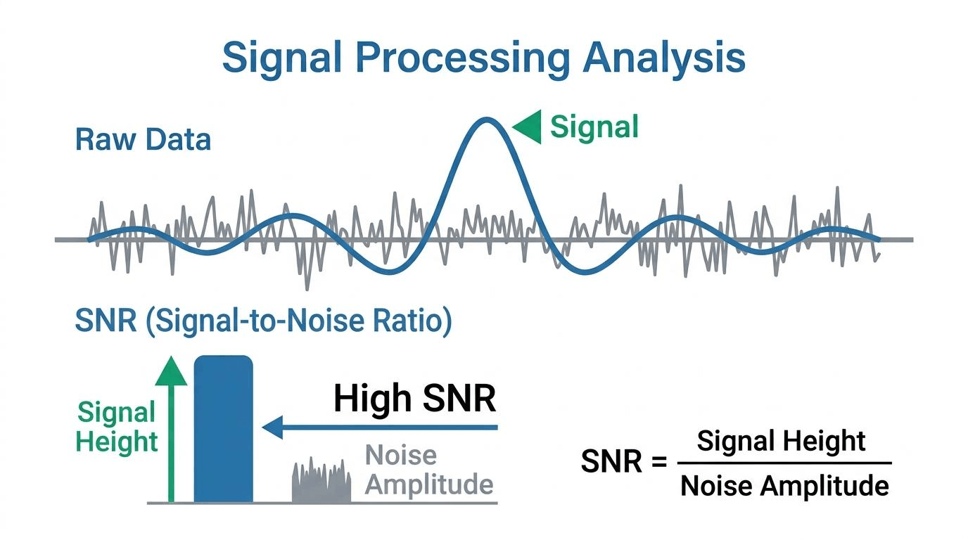 SPR small molecule 분석 시 DMSO 보정 및 SNR 최적화 개념도