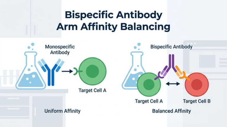 bispecific antibody arm affinity balancing