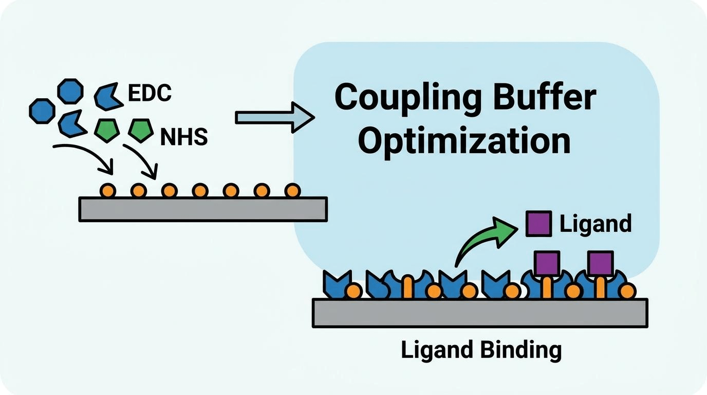 SPR 아민 커플링의 효율을 높이는 Coupling buffer 최적화 과정
